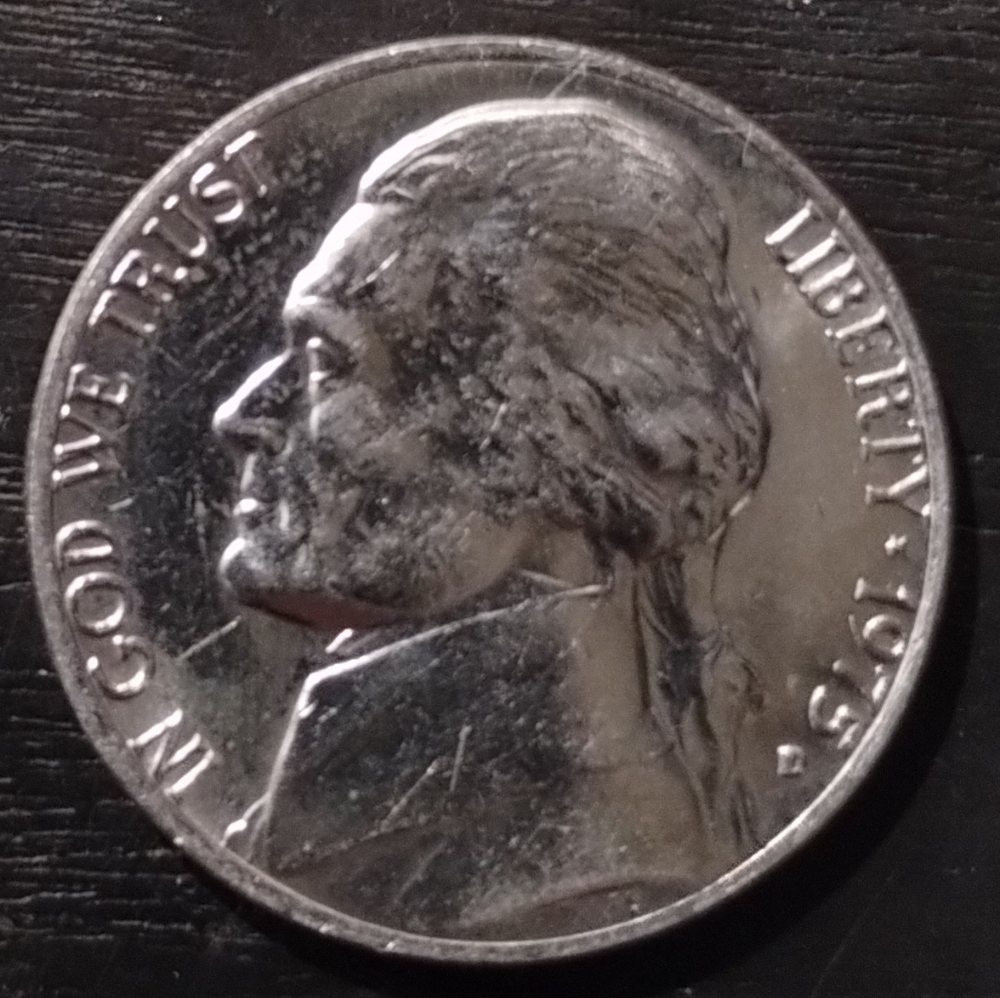 1975 D nickel. prestige condition.